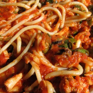 Espagetiak bolognesa eran